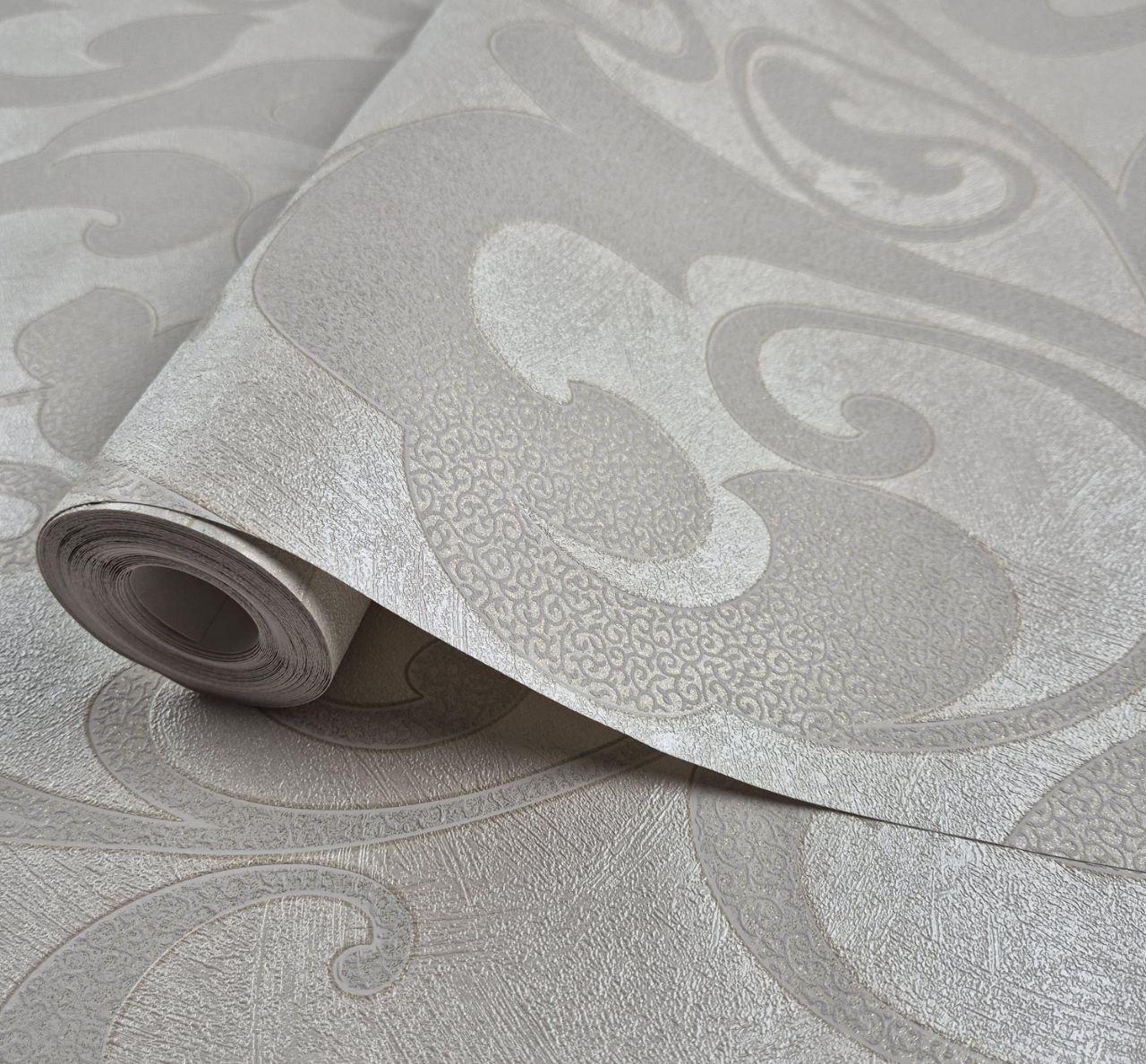 Обои виниловые на флизелине Marburg 56809 0,53х10,05 м Серо-бежевый (31139368)