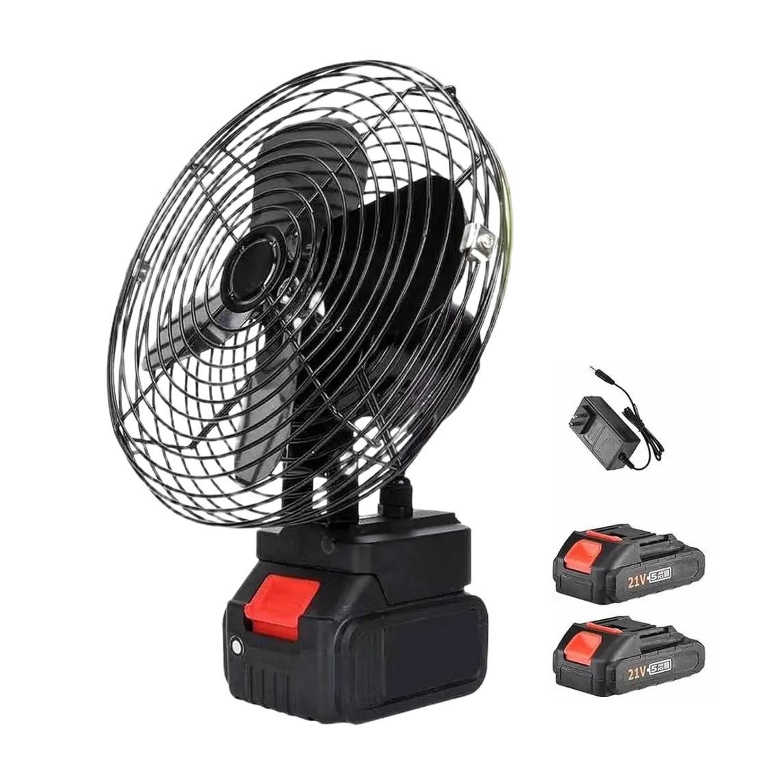 Вентилятор аккумуляторный RIAS FK-VL-801 8" 21V 2xАКБ Black (3_06448)