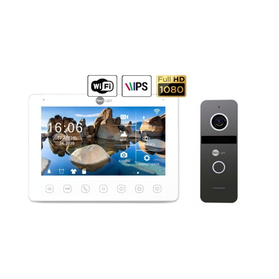 Комплект видеодомофона NeoLight NeoKIT HD+ WiFi Graphite (1540777063) - фото 5