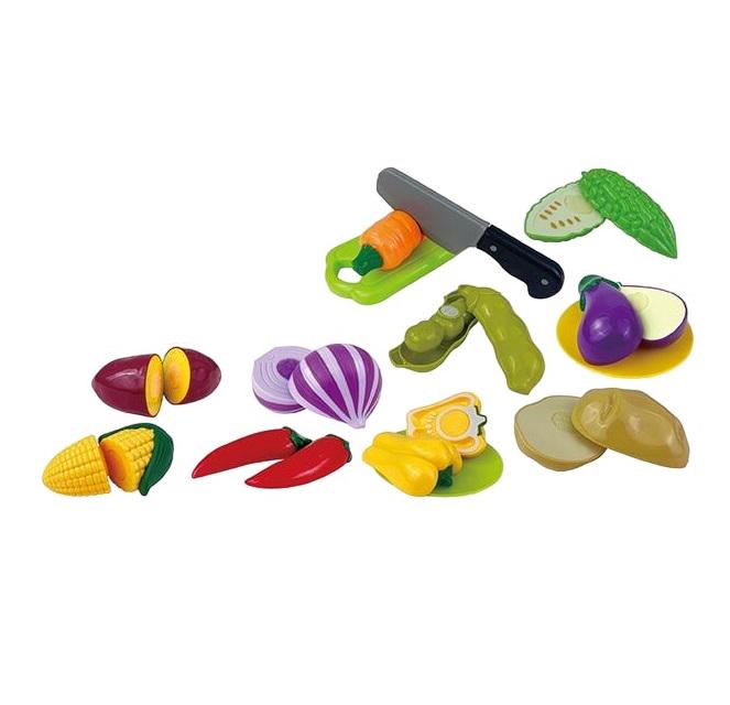 Игровой набор продукты Kitchen 12 элементов/кухонный нож/доска/кухонный нож/доска на липучке Multicolor (155368)