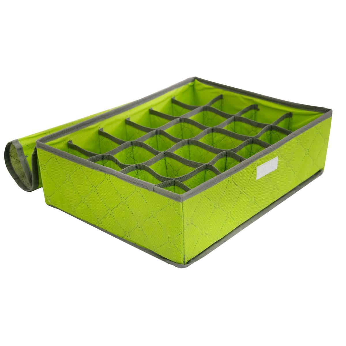 Органайзер для белья тканевый 26х35 см на 24 ячейки Салатовый (1009959)