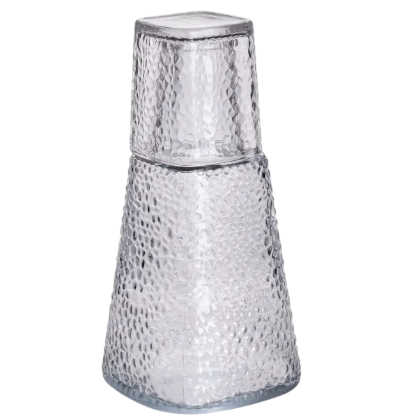 Графин со стаканом-крышкой фактурный 1/0,2 л Прозрачный Графин со стаканом-крышкой фактурный 1/0,2 л Прозрачный