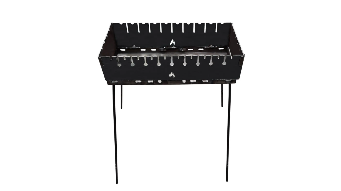 Мангал складний Вогник на 10 шампурів 3 мм (718) - фото 2 Мангал складний Вогник на 10 шампурів 3 мм (718) - фото 2