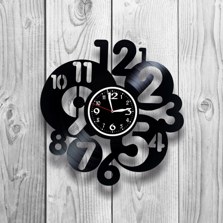 Часы настенные Лофт-винтаж 0016 из виниловой пластинки