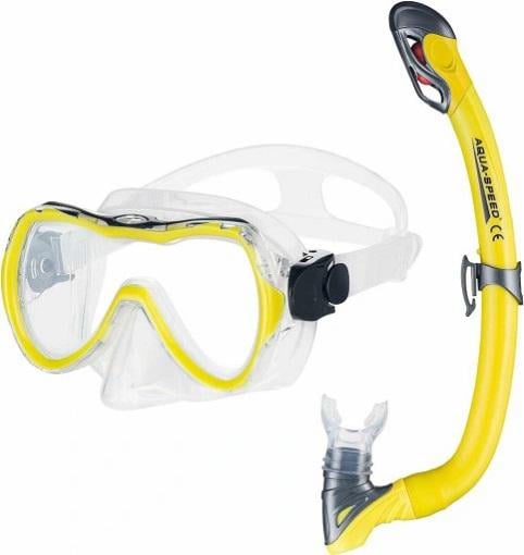 Маска и трубка Aqua Speed ENZO + SAMOS 3112 Желтый (OSFM 5908217631121)