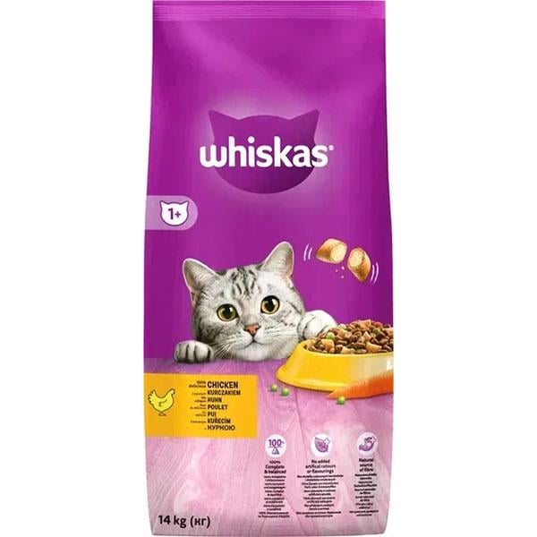 Корм для кошек сухой Whiskas для взрослых кошек с курицей 14 кг (000026410)
