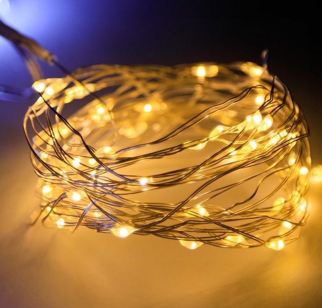Гирлянда Капля росы 5 м 50 LED от батареек/USB Теплый белый (ULT-3725261) Гирлянда Капля росы 5 м 50 LED от батареек/USB Теплый белый (ULT-3725261)
