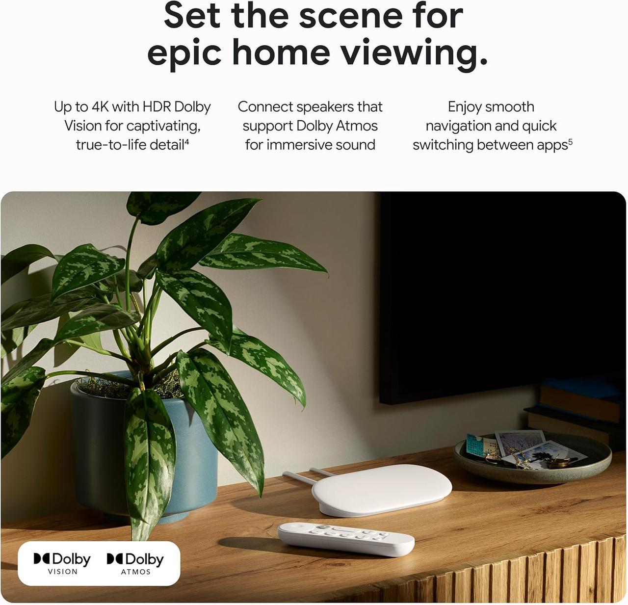 ᐉ Медиаплеер Google TV Streamer 4K Porcelain (2470780879