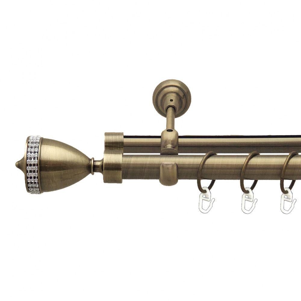 Карниз Orvit Этерния двухрядный гладкий 300 см Антик (7524087) Карниз Orvit Этерния двухрядный гладкий 300 см Антик (7524087)