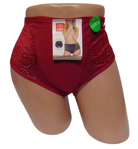 Трусы женские с кружевом Uokin 8726 3XL Красный