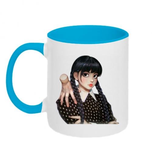 Чашка керамическая двухцветная Венздей и Рич 320 мл Бело-голубой (12582885-33-180579) Чашка керамическая двухцветная Венздей и Рич 320 мл Бело-голубой (12582885-33-180579)