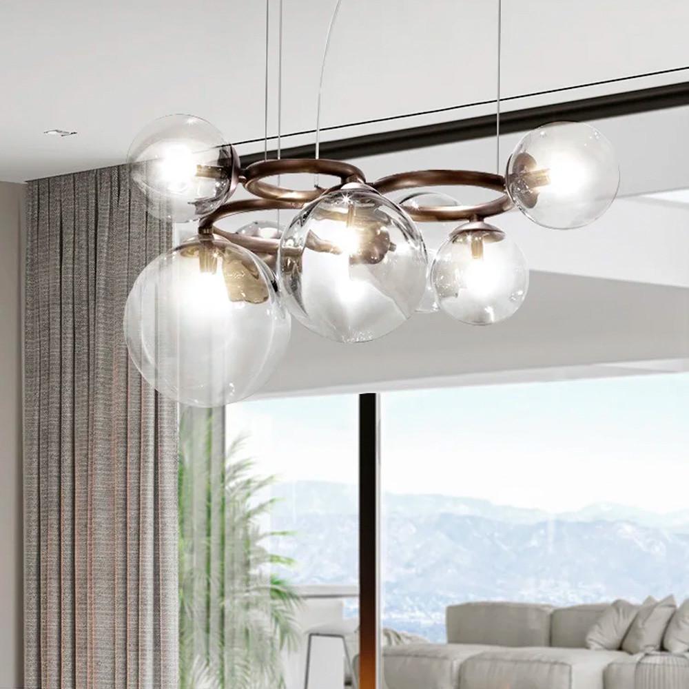 Люстра Gorizia на 7 прозорих плафонів Чорний (sg 44/7 bk/cl) - фото 6 Люстра Gorizia на 7 прозорих плафонів Чорний (sg 44/7 bk/cl) - фото 6