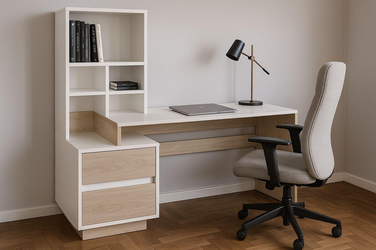 Комп'ютерний стіл Intarsio HECTOR_B/G_L 150х60 Білий діамант/Гікорі рокфорд світлий (28710928) - фото 4 Комп'ютерний стіл Intarsio HECTOR_B/G_L 150х60 Білий діамант/Гікорі рокфорд світлий (28710928) - фото 4