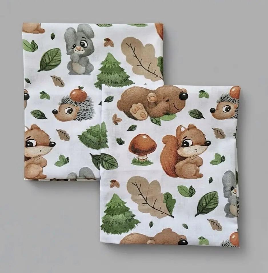 Пеленка детская BST из натуральной хлопковой ткани 2 шт. 90х80 см Бежевый/Зеленый (2506164958)