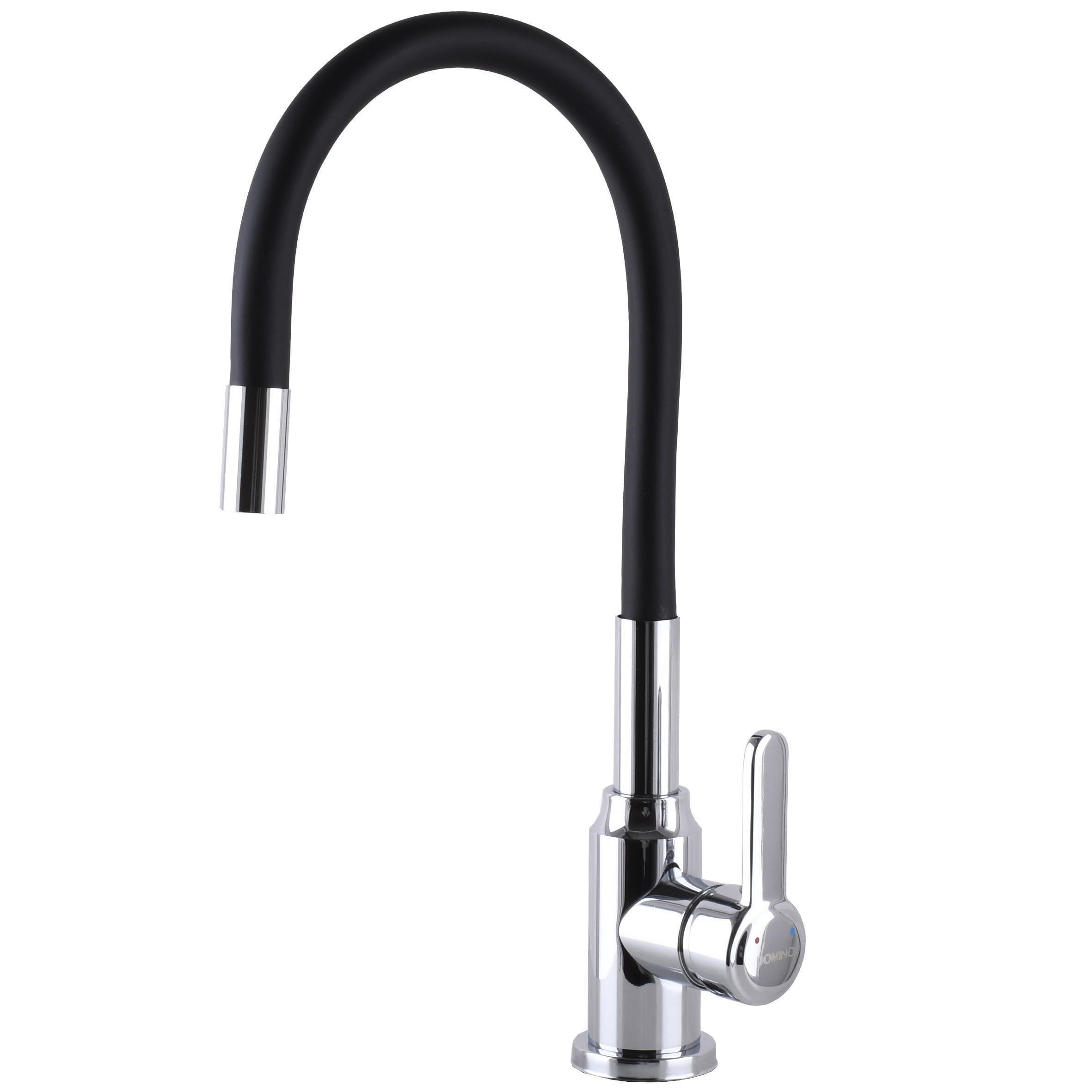Смеситель для кухни с гибким изливом DOMINO ELLIPSE DCC-203L-BLACK Черный (25128)