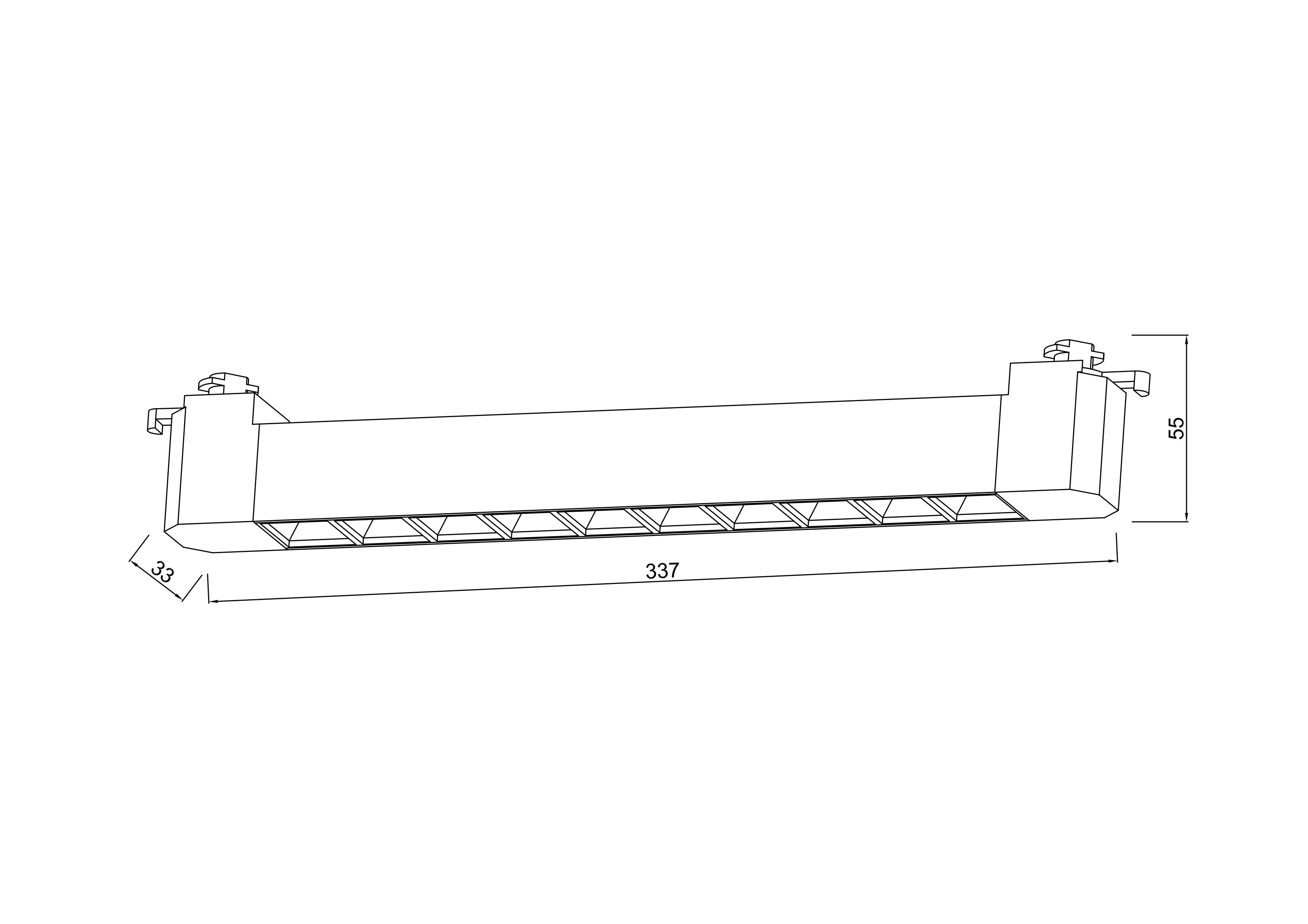 Светильник трековый Luminaria LLT 20 W 4200K 220 V IP20 337x33x55 Black (12714999) - фото 6