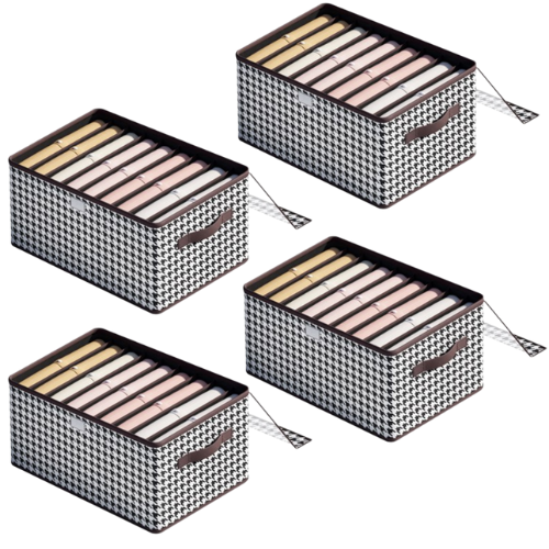 Органайзеры для хранения одежды и вещей 9 секций 4 шт. 44х30х20 см Черно-белый (60012/4) Органайзеры для хранения одежды и вещей 9 секций 4 шт. 44х30х20 см Черно-белый (60012/4)