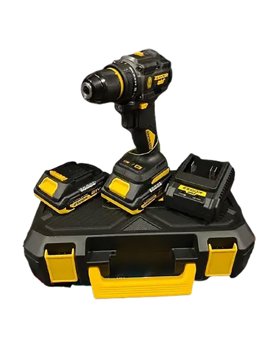 Шуруповерт професійний акумуляторний безщітковий Zegor CDPP-21BL/21В/70 Нм/дві швидкості/2 батареї 21В 2Ач/реверс/підсвічування/кейс