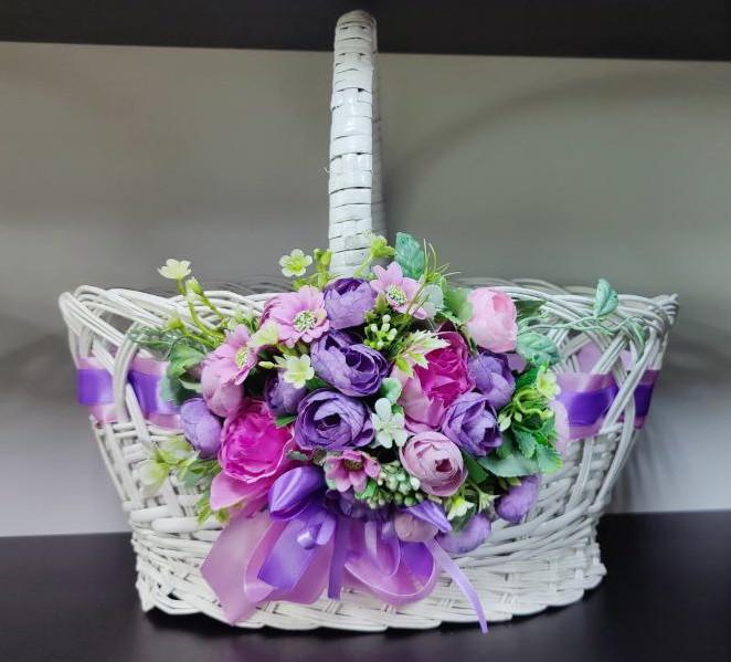Корзина пасхальная Цветы 30x40x20 см (0413.005)