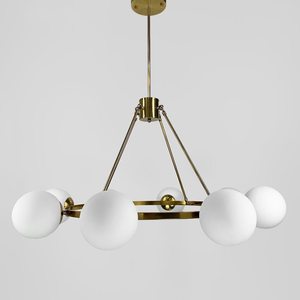 Люстра Hayes Round на 8 плафонов Латунь (GC19/8 AB)