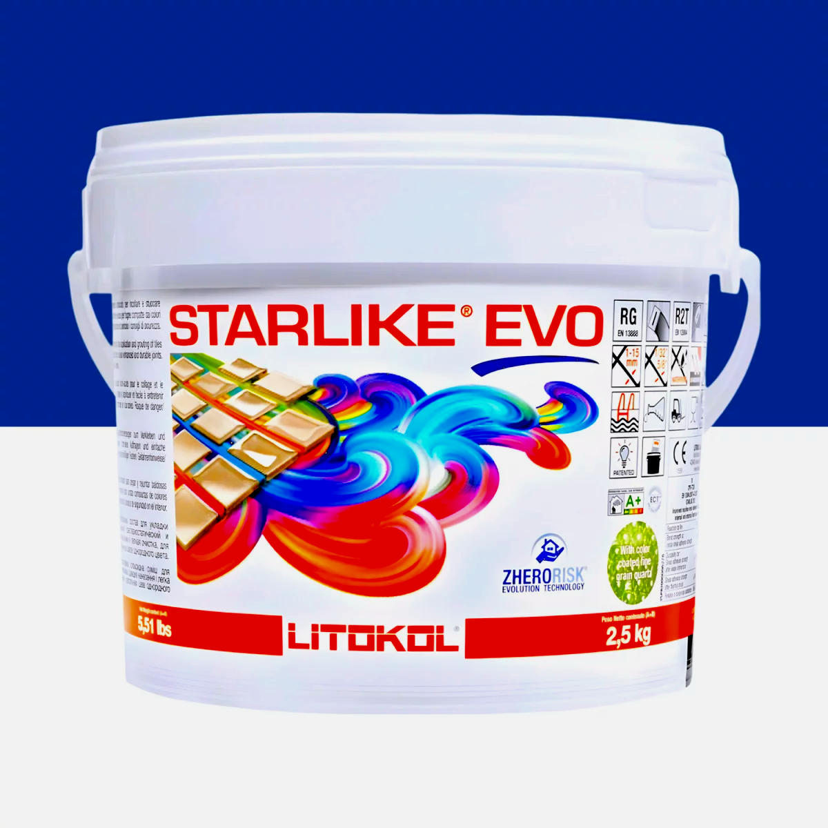 Затирка для плитки Litokol Starlike EVO 350 двокомпонентна епоксидна 2,5 кг Сапфір
