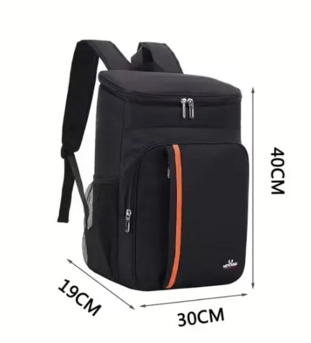 Рюкзак-холодильник туристичний 1 відділення з лямками на спину 40х30х19 см 18 л Чорний (117-1) - фото 2