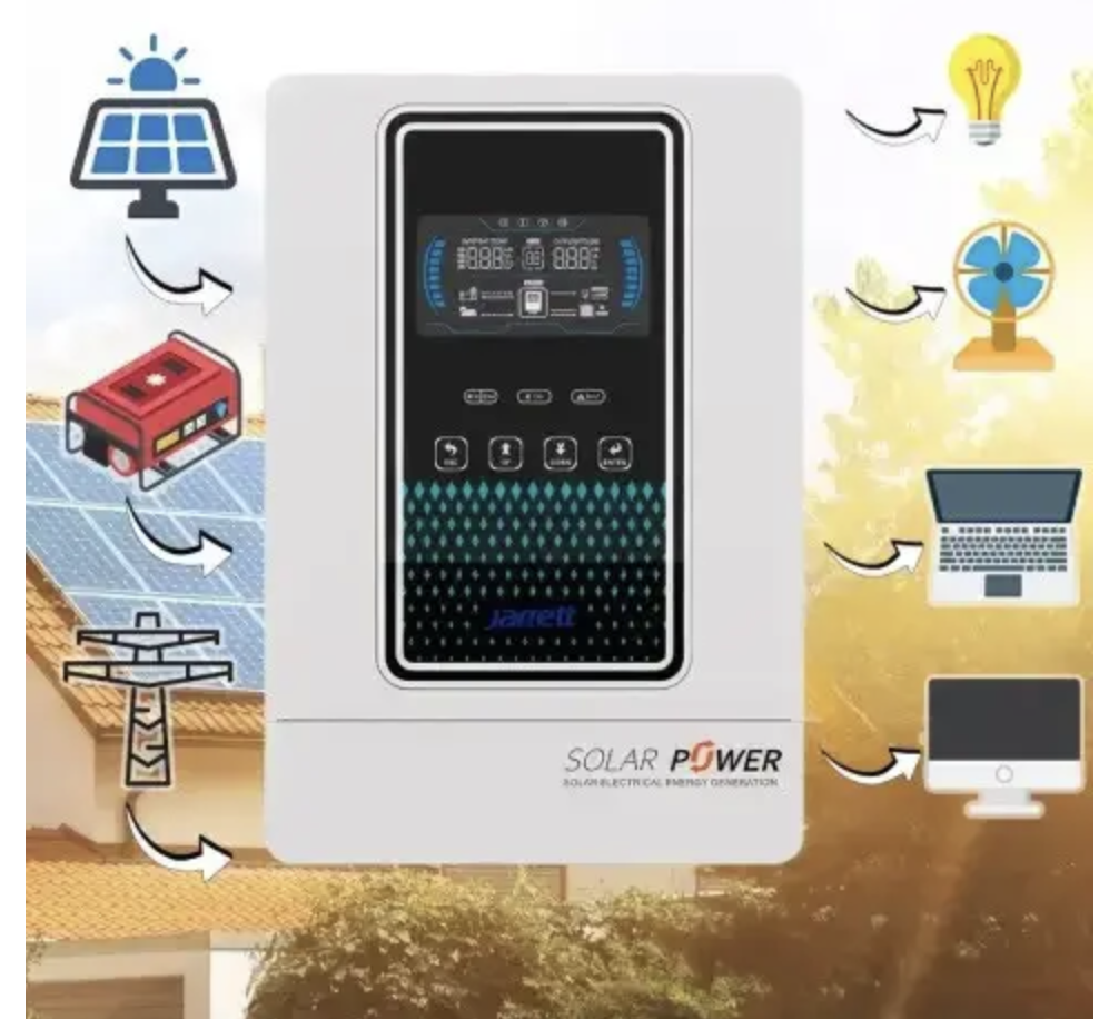 Инвертор солнечный гибридный Jarrett 3,2kWt 24V с чистой синусоидой MPPT (G-9158) - фото 4 Инвертор солнечный гибридный Jarrett 3,2kWt 24V с чистой синусоидой MPPT (G-9158) - фото 4