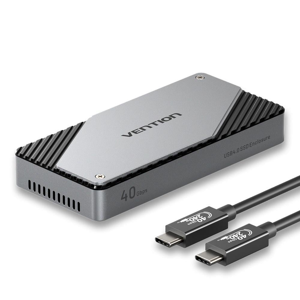 Внешний карман Vention USB4 для SSD M.2 NVMe Type-C 40 Гбит/с активное охлаждение Серый (KPZH0) Внешний карман Vention USB4 для SSD M.2 NVMe Type-C 40 Гбит/с активное охлаждение Серый (KPZH0)
