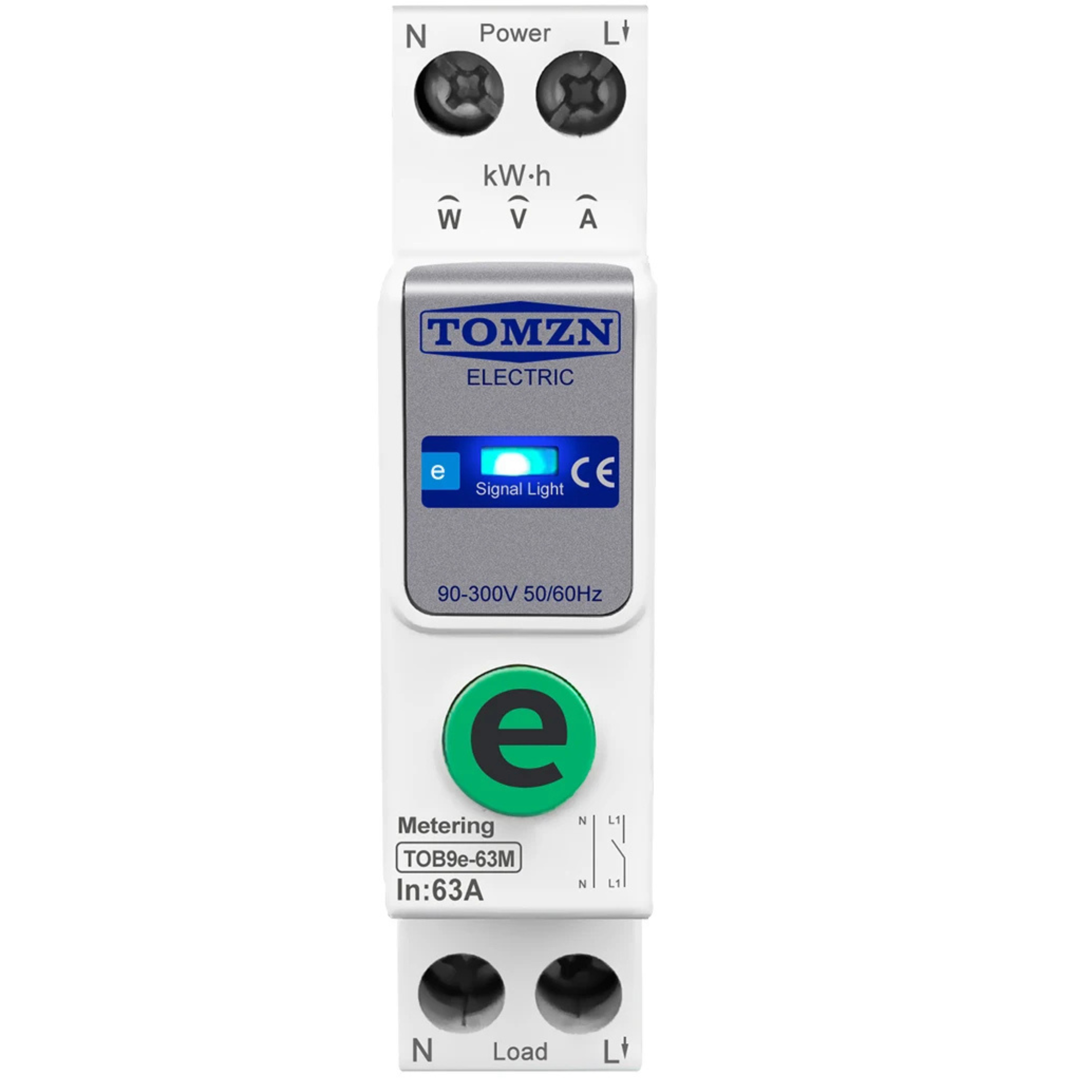 Умный автоматический выключатель с Wi-Fi TOMZN TOB9e-63M с регулировкой тока 1-63А и мониторингом энергопотребления eWeLink (2652037050)