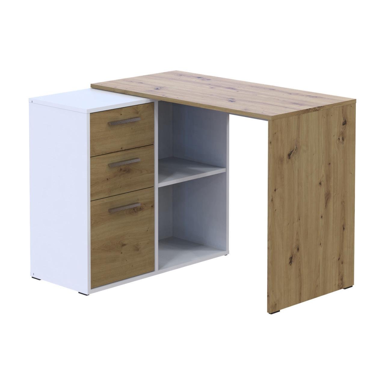 Стол офисный Doros T8 100х83х75 см Белый/Дуб Артизан (DRS-011512)