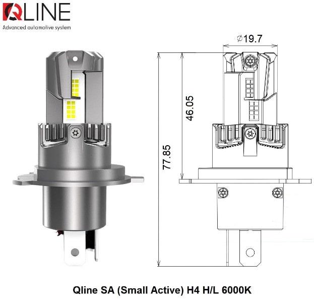 Автолампи Qline SA Small Active LED H4 H/L 6000K 2 шт. - фото 7