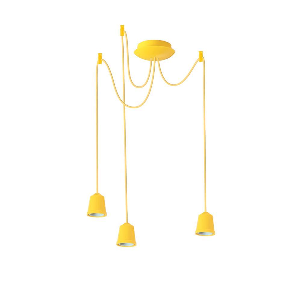 Підвісний світильник ERKA 323 стельовий 3xЕ27 2 м Жовтий (27550996)