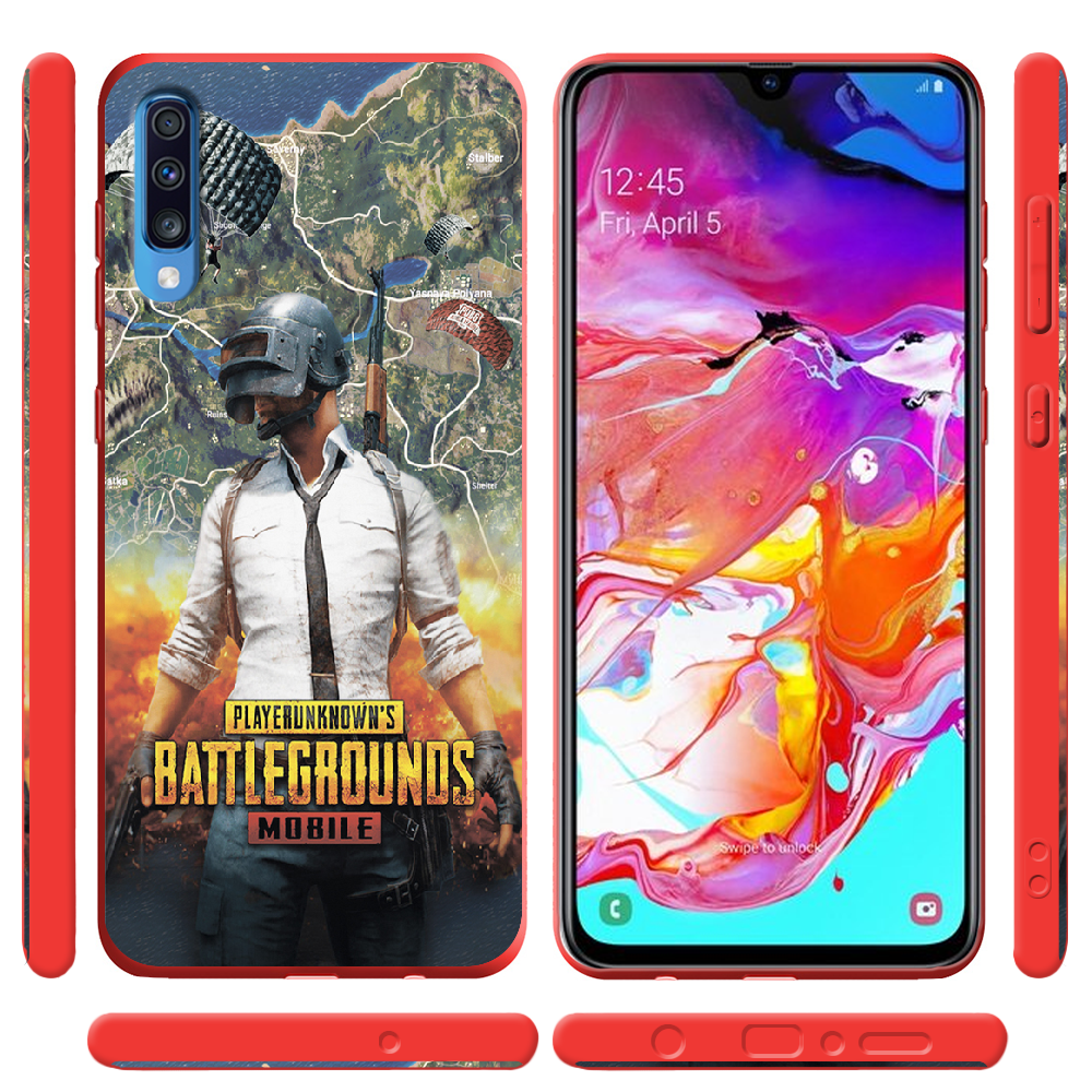 Чехол Boxface Samsung A705 Galaxy A70 PUBG Mobile Красный силикон (36860-up2309-37425) - фото 2