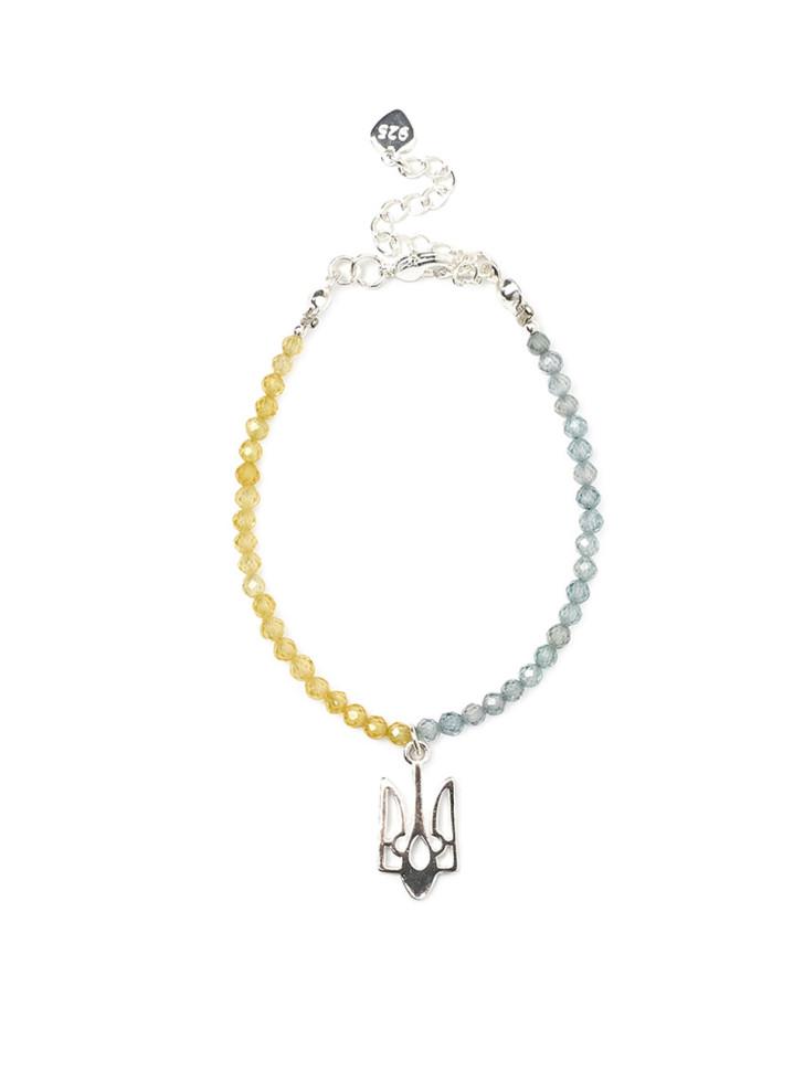 Патриотический браслет с подвеской герб Украины (5088)