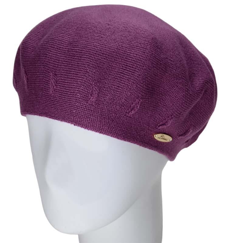 Берет женский Lirus Ели двойной тонкой вязки Сиреневый (119104)