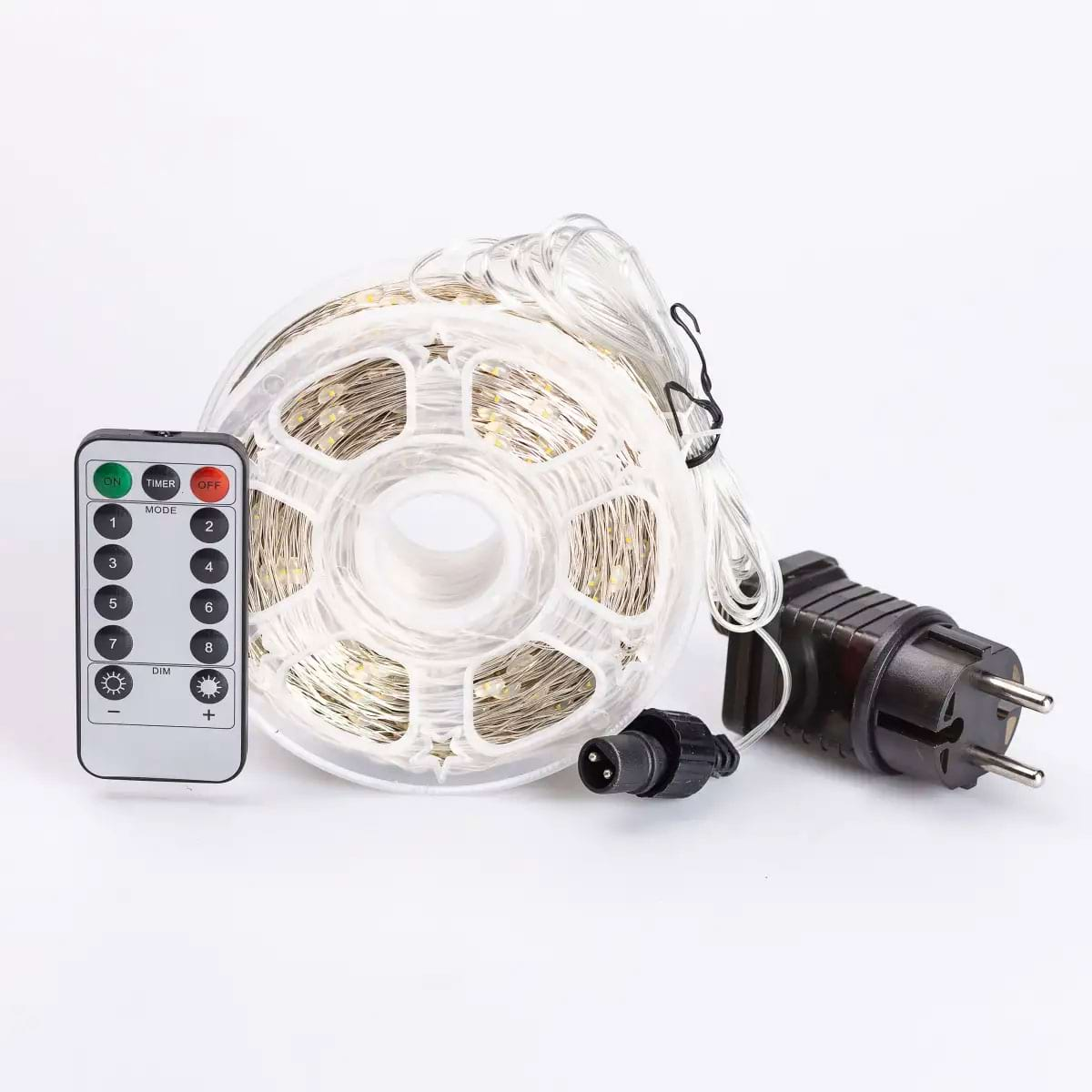 Гірлянда Роса 2000 LED 200 м з пультом від мережі Жовтий (2000L200MWY) - фото 4 Гірлянда Роса 2000 LED 200 м з пультом від мережі Жовтий (2000L200MWY) - фото 4