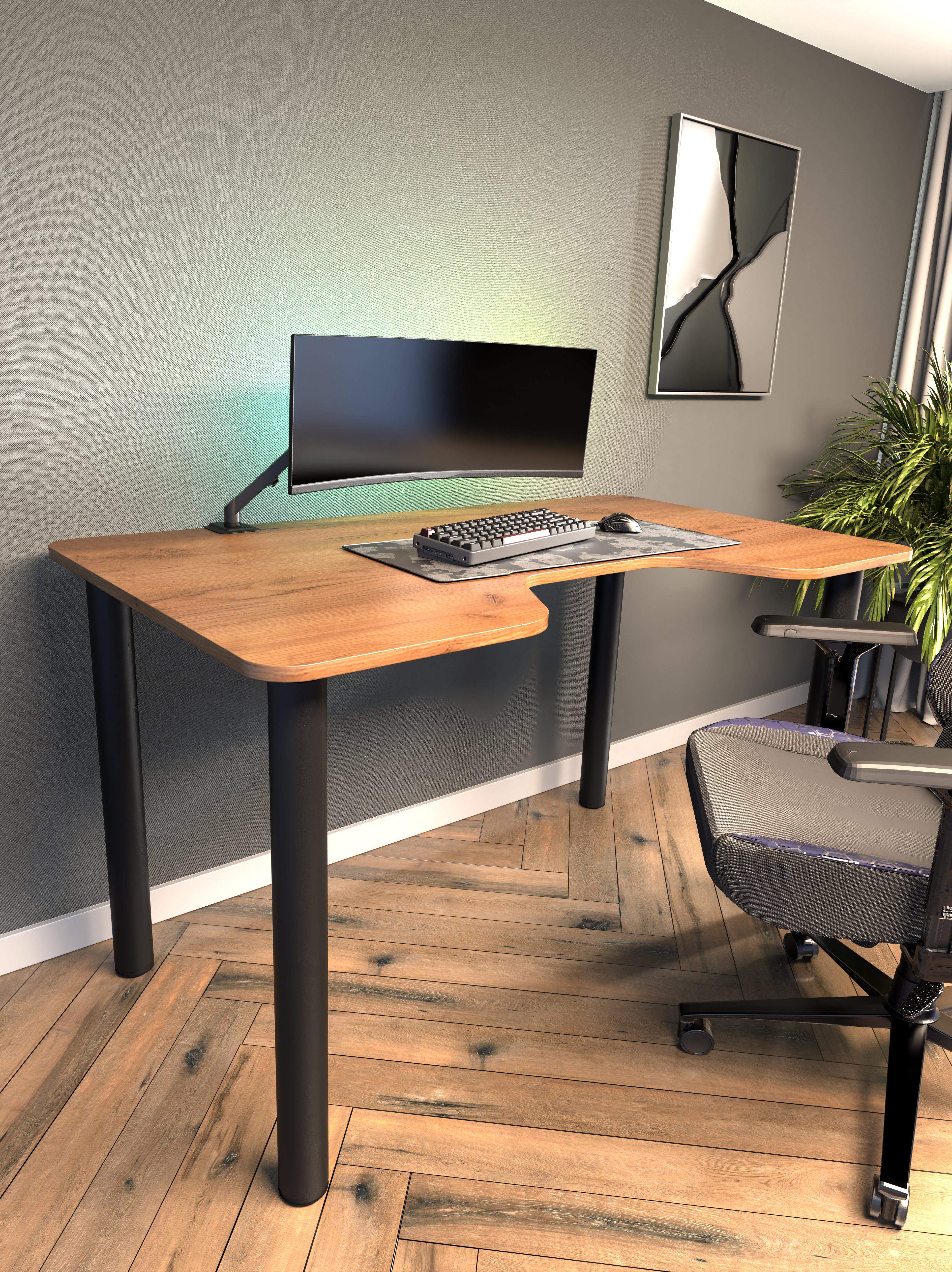 Геймерський комп'ютерний стіл PRO GAMING 120х68 см Дуб аппалачі (NA80)