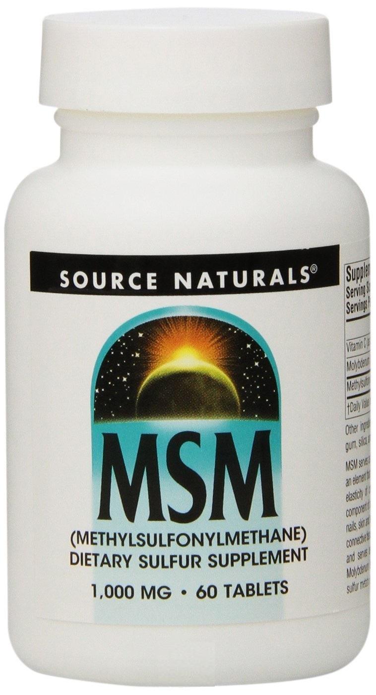 Препарат для суставов и связок Source Naturals MSM 1000 мг 60 Tabs