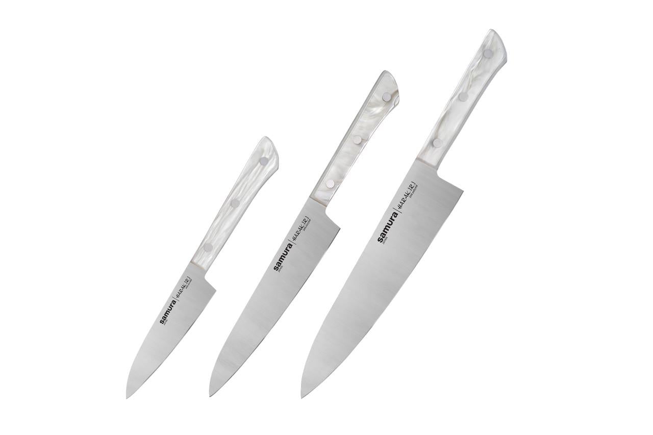 Набор кухонных ножей Samura Harakiri Acryl 3 пр. (SHR-0220AW) Набор кухонных ножей Samura Harakiri Acryl 3 пр. (SHR-0220AW)