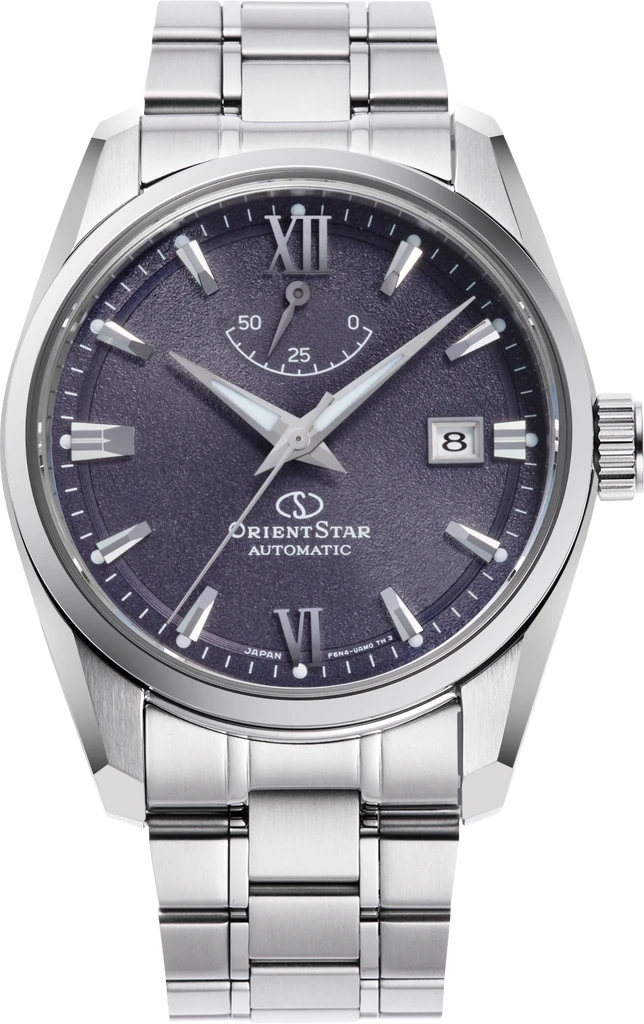 Наручний годинник чоловічий Orient Star Contemporary Date RE-AU0112V00B з сталевим корпусом/сапфіровим склом WR 100 м Фіолетовий (3124658601)