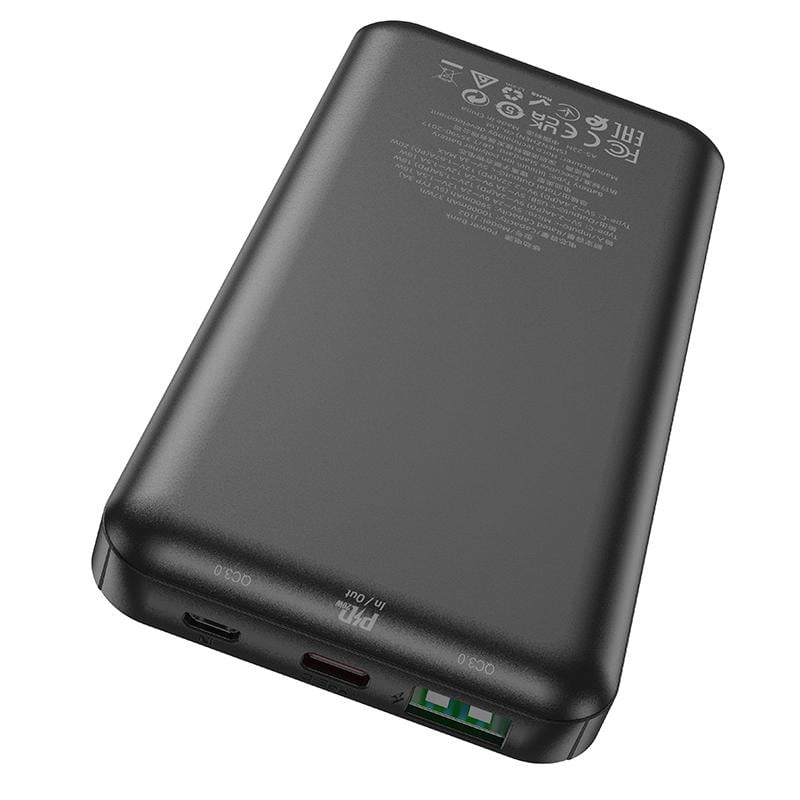 Повербанк Bank Hoco J102A Cool figure PD20W+QC3.0 20000 mAh Black - фото 3