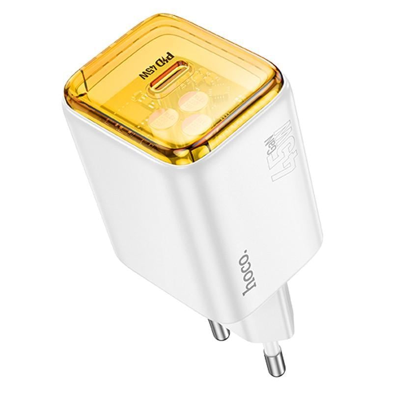 Зарядний пристрій мережевий Hoco N54 Monsoon PD45W 1USB-C White (00000073861_2)