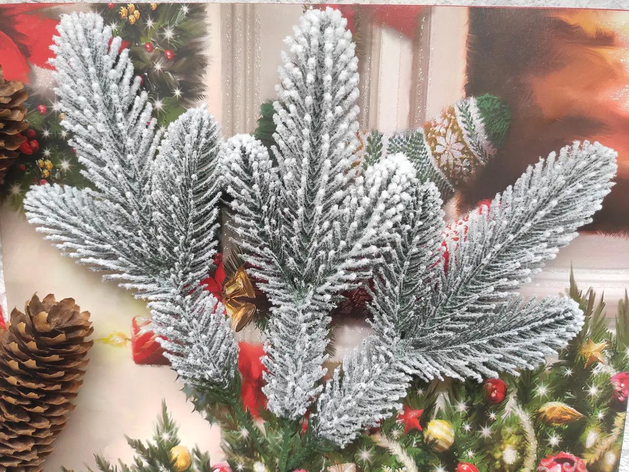 Ветвь елки литая/заснеженная №2 50 шт. - фото 2 Ветвь елки литая/заснеженная №2 50 шт. - фото 2