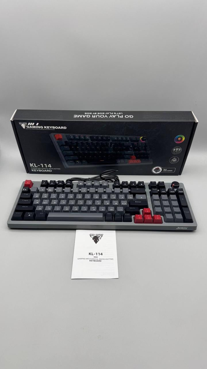 Клавиатура проволочная механическая JEDEL KL-114 с RGB-подсветкой