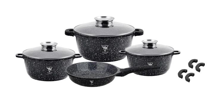 Набор посуды Top Kitchen 7 предметов с гранитным антипригарным покрытием черный (TK00076) Набор посуды Top Kitchen 7 предметов с гранитным антипригарным покрытием черный (TK00076)