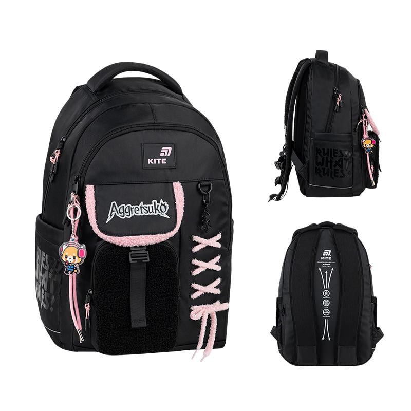 Рюкзак школьный с ортопедической спинкой KITE Education AR26-2597L Aggretsuko (000996181)