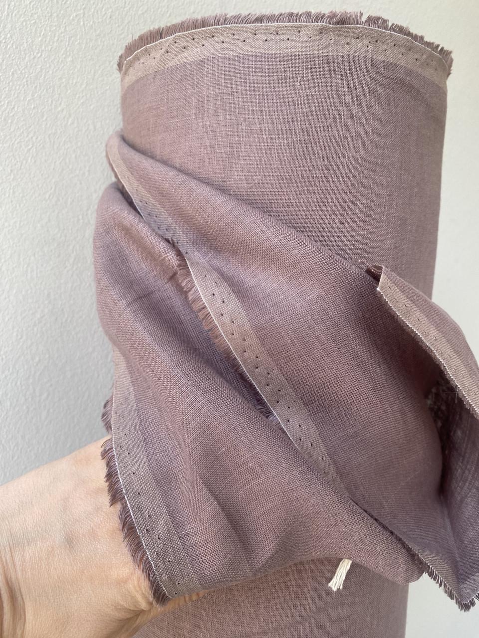 Ткань LINEN PLUS льняная 260 см 1637 Светло-коричневый - фото 4