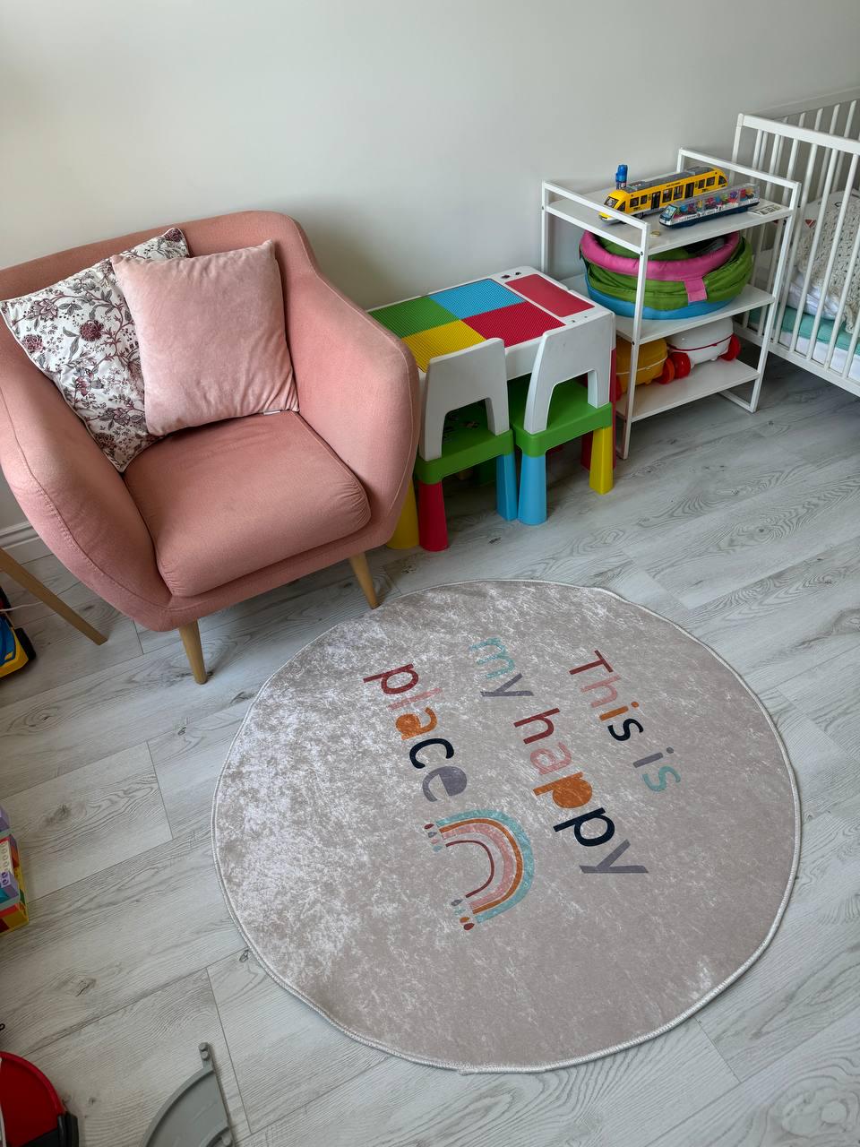 Килим дитячий безворсовий CarpetKA 160х160 см (KA-0012)