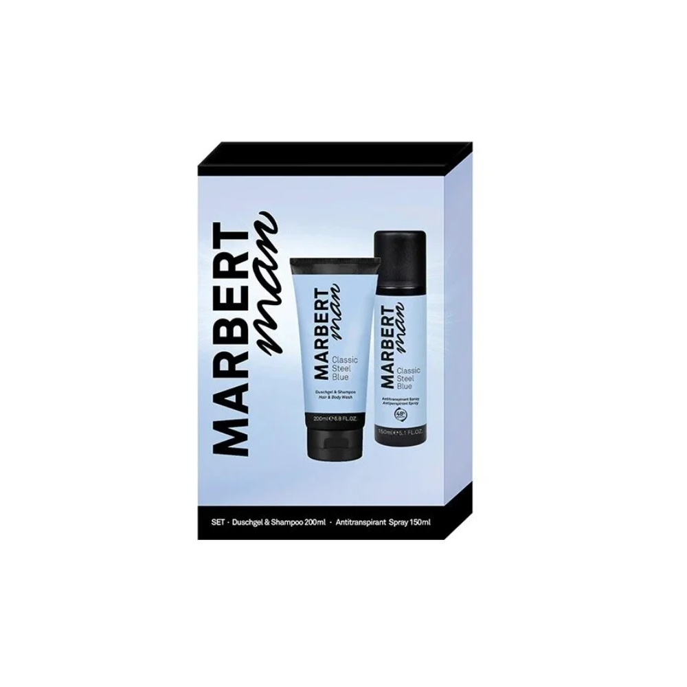 Подарунковий набір для чоловіків Marbert Man Classic Steel Blue Set 350 мл (450012) Подарунковий набір для чоловіків Marbert Man Classic Steel Blue Set 350 мл (450012)
