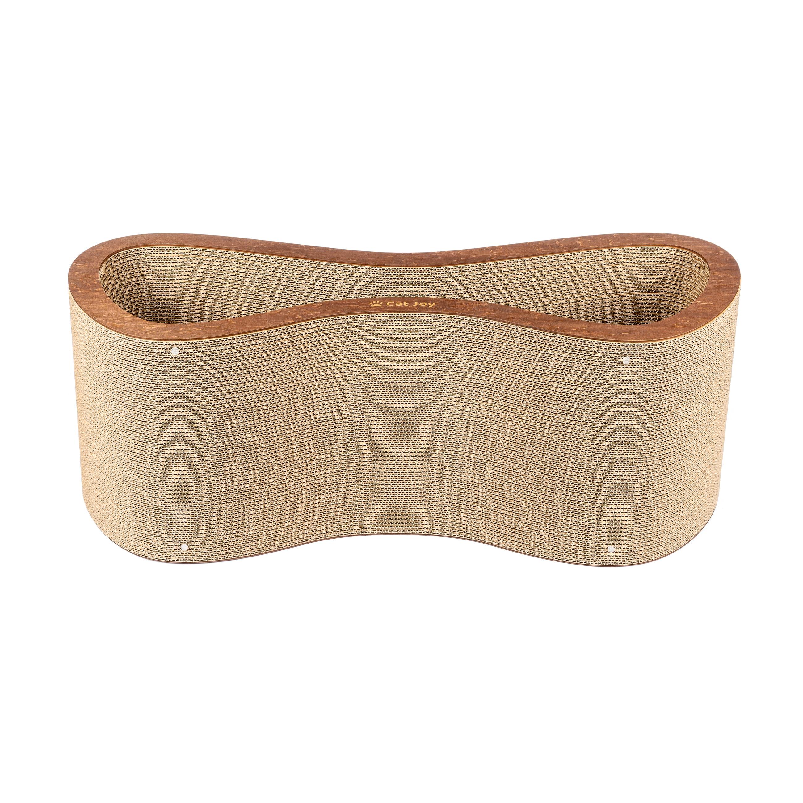 Когтеточка с деревянным фасадом Cat Joy Fusion Oak Wood гофрокартон Коричневый (877500002) - фото 3